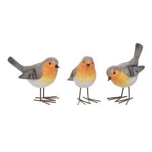 Transpac Large Resin Robin Bird Set of 3 Spring Home Decorations - 1 of 1