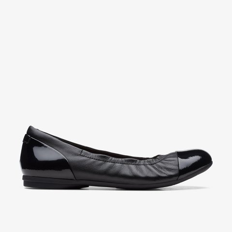 Обувь Clarks Womens Rena Jazz Black Leather Shoes 8 Medium