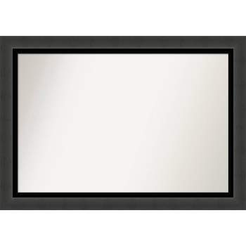 41" x 29" Non-Beveled Tuxedo Black Wall Mirror - Amanti Art