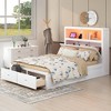 YOOCOZZ Platform Bed with Underneath Storage, Drawers, Shelves, Hidden Cabinet and Charging Ports - 2 of 4