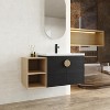 Vynxaria 40-Inch Soft Close Bathroom Vanity with Sink and Small Storage Shelf ¨C Functional Elegance - 2 of 4
