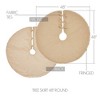 Yuletide Burlap Tan Tree Skirt 48 VHC Brands - 3 of 4