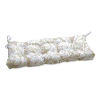 Pillow Perfect 18" x 44" Delray Outdoor/Indoor Blown Bench Cushion Natural