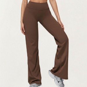 Anna-Kaci Active Women's High Waist Flare Yoga Pants with Stretch Fabric and Smooth Compression Fit - 1 of 4