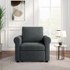 Flora 3-in-1 Multi-Function Sleeper Bed With Convertible Folding Accent Chair Adjustable Backrest Sofa Bed/Lounge Chair-Maison Boucle - 2 of 4