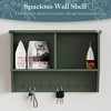 Gulches Pet Storage Cabinet with Wall Mounted Cabinet and cat bed , 2 Drawers,Semi-Open Space, Hidden Cat Litter Box, Multi-Functional End Table-Green - 2 of 4