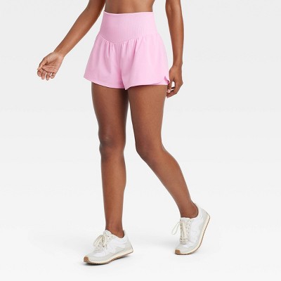 Women's High-Rise 2.5" Seamless Waistband Woven Shorts - JoyLab™ Light Pink M