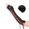 INSPIRE CHIC Women's Lace Up Half Finger Gloves - 3 of 4