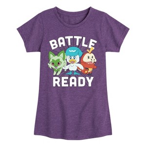 Girls' - Pokémon - Battle Ready Fitted Short Sleeve Graphic T-Shirt - 1 of 4