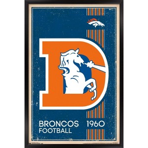 Trends International NFL Denver Broncos - Retro Logo 14 Framed Wall Poster Prints - 1 of 4