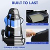 LUCKRACER Adjustable Reclining Ergonomic Faux Leather Swiveling PC & Racing Game Chair with Footrest - 2 of 4