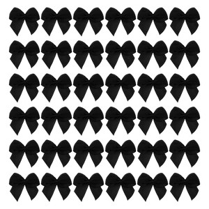 Unique Bargains Craft DIY Gift Packaging Accessories Satin Mini Flower Bows - 1 of 4