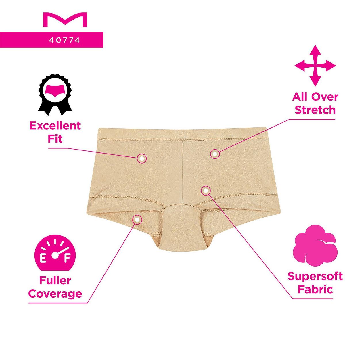Microfiber Boyshort Underwear - thumbnail 8