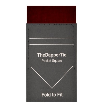 TheDapperTie - Men's Cotton Flat Pre Folded Pocket Square on Card