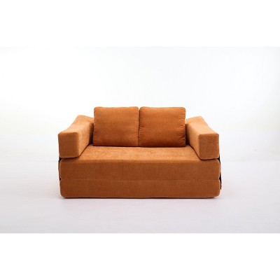 NicBex Convertible Sofa Bed Folding Sofa Bed 2 Seater Couch with Side Pockets, Removable Backrest