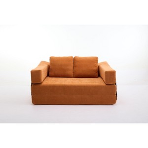 NicBex Convertible Sofa Bed Folding Sofa Bed 2 Seater Couch with Side Pockets, Removable Backrest - 1 of 4