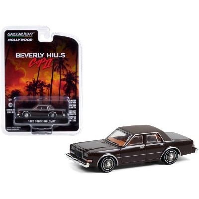 1982 Dodge Diplomat Brown with Vinyl Brown Top "Beverly Hills Cop II" (1987) Movie 1/64 Diecast Model Car by Greenlight