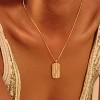 Custom Engraved Gold Disc Pendant Necklace - Dainty Round Medal Chain for Women - 3 of 4