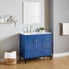 Bathroom Vanity Cabinet 4 Storage Drawers 2 Doors Freestanding Wood Frame Waterproof Processing Bathroom Vanity Easy Assembly - 2 of 4