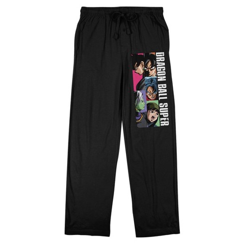 Dragon Ball Super Character Panels Men s Black Sleep Pajama Pants