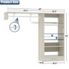 Aheaplus Laundry Room Closet System with Hanging Rods, Wall-Mounted Closet Organizer with Storage Shelves and Drawers - 4 of 4