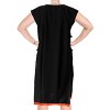 HAPPY BAY Women's Summer Swimsuit Cover-up Vacation Beachwear Bathing Suit Short Oversized Dress X-Large-XX-Large Black Solid - 3 of 4