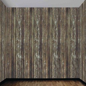 Forum Novelties Rotting Wood Look Wall Roll Backdrop - 4 ft x 20 ft - Brown - 1 of 1