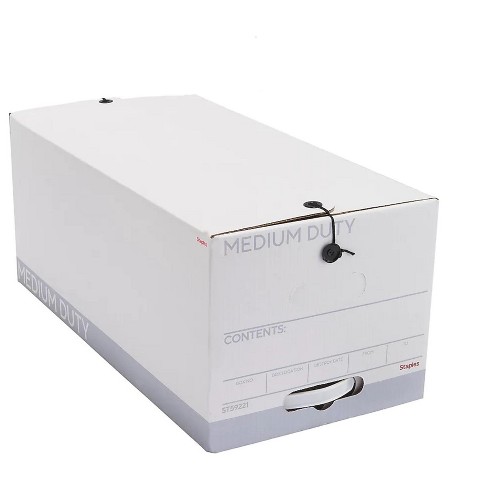 TRU RED Medium Duty File Box String and Button Lid Letter White/Gray TR59221 - image 1 of 4