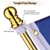 Yescom 2 Pack 8 Ft Sectional Indoor Flag Pole Kit Base Ball Aluminum 3x5 Ft US Flag Gold - 4 of 4