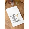 C&F Home "Drinks Are Best With Friends" Dirty Martini Funny Satire Cute Waffle Weave Embroidered Dishtowel Mixed Drinks Design Home Kitchen Drying - 2 of 3