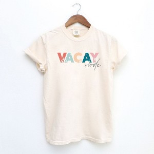 Simply Sage Market Women's Vacay Mode Colorful Short Sleeve Garment Dyed Tee - 1 of 2