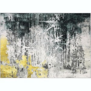 Rug Washable Area Rug Non Slip Low Pile Boho Floral Small Carpet for Bedroom, Bedside, Bedroom - 1 of 1