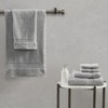 SEVOBAL Bath Towel and Washcloth Sets 6 Piece Premium Egyptian Cotton Ultra Soft Plush and Absorbent for Bathroom, Gray, 13.25"*10.5"*7.25" - 3 of 4