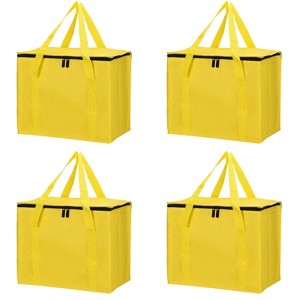 Unique Bargains Non-Woven Fabric Thermal Insulated Cool Warm Reusable Food Storage Bags 4 Pcs - 1 of 4