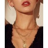 Layered Star & Coin Necklace - 14K Gold Plated Paperclip Choker for Women, Retro Gift - 2 of 4