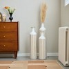 Gulches Floor metal vase modern style decoration home white metal vase 3-piece set gorgeous home decoration large glazed metal vase - 4 of 4