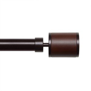 Exclusive Home Rimini 1" Curtain Rod and Finial Set, Matte Oil Rubbed Bronze, Adjustable 35"-66" - 1 of 2