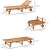 PAGED Pool Lounge Chairs Chaise Lounge Chair with Reclining Backrest All Weather Reclining Chair for Outside, Beach, Lawn - 4 of 4