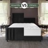 AMERLIFE Velvet Upholstered Platform Bed with Vertical Channel Tufted Headboard/Wingback - 3 of 4