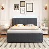 Full Size Upholstered Platform Bed with Twin Size Trundle and 1 sets of USB - 4 of 4