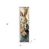 HomeRoots 36" Off White And Blue Happy Easter Easter Bunny Solid Wood Porch Sign - 3 of 4