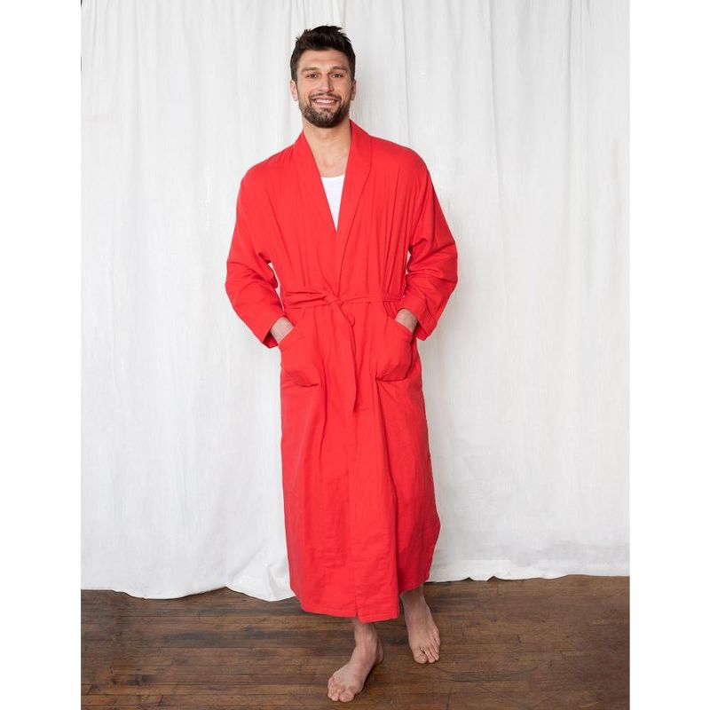 Leveret Mens Flannel Robe, 2 of 3