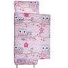 EVERYDAY KIDS Toddler Nap Mat –Sweet Owls– Soft Microfiber, Rollup with Handle & Pillow, for Preschool, Daycare, or Travel -Ages 3-6 years - 3 of 4