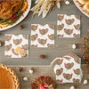 Blue Panda 100-Pack Thanksgiving Turkey Disposable Paper Cocktail Napkins for Autumn Party Supplies - 2 of 4