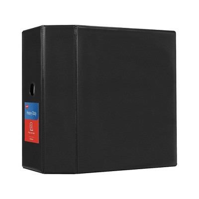 Staples Heavy-Duty 5-Inch D 3-Ring Non-view Binder Black (26312) 56254-CC/26312