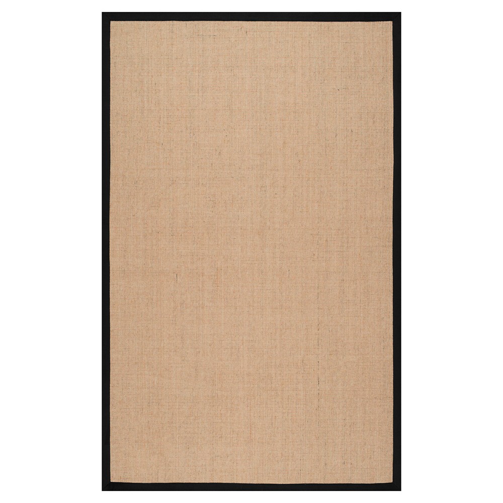 5'x8' Machine Woven orsay sisal Area Rug Black - nuLOOM