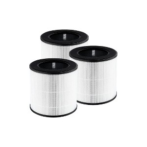 Nispira B-D02L Filter Replacement for MOOKA KOIOS Air Purifiers, VEWIOR B-D02U Air Purifier 3-in-1 HEPA Activated Carbon, 3 Packs - 1 of 4