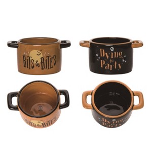 Transpac Ceramic Spooky Dip Bowl Set of 2 Halloween Home Decorations - 1 of 1