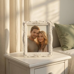 REGALWOVEN 3D Floral Photo Frame with HD Glass for Wedding