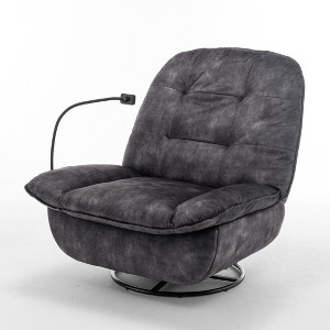 TiramisuBest Black Fax Leather Push Back Chair with Black for Recliners & Massage Chairs - 1 of 4